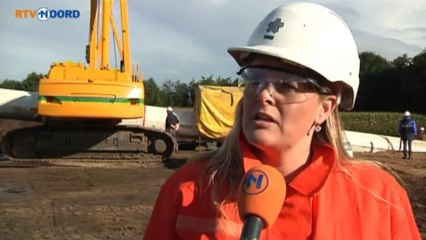 NAM trekt dikke gasleiding onder Drentsche Aa en N34 door - RTV Noord