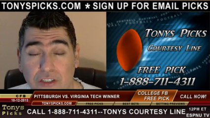 Download Video: Virginia Tech Hokies vs. Pittsburgh Panthers Pick Prediction NCAA College Football Odds Preview 10-12-2013