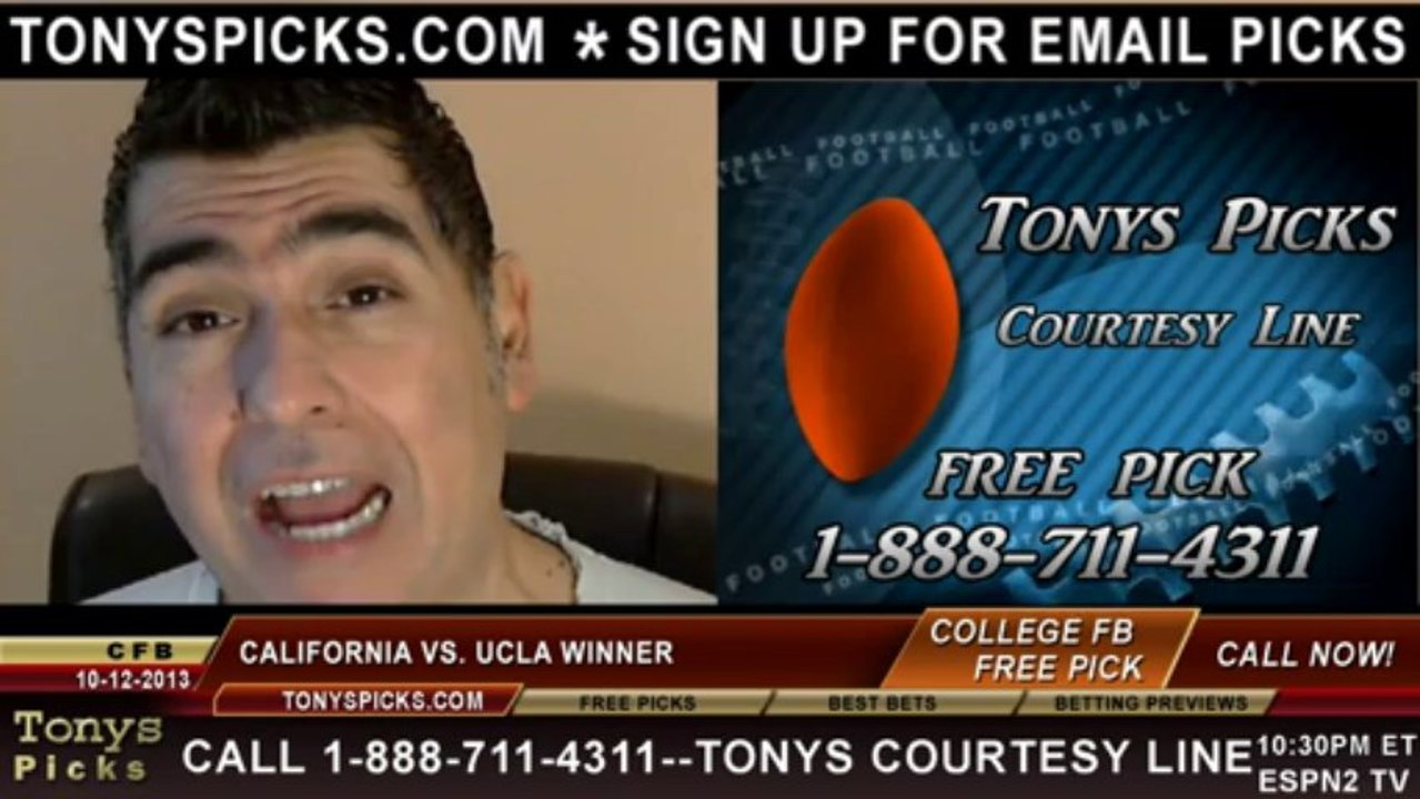 California Golden Bears vs. UCLA Bruins Pick Prediction NCAA College Football Point Spread Over Under Money Line Betting Odds Preview 10-12-2013