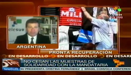 Pueblo argentino no cesa sus muestras de cariño a su presidenta