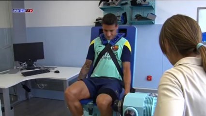 Seven Barcelona players undergo fitness tests