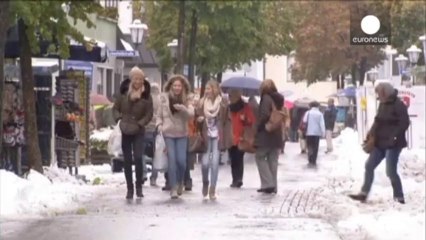 Alp Dağları'na yılın ilk karı düştü