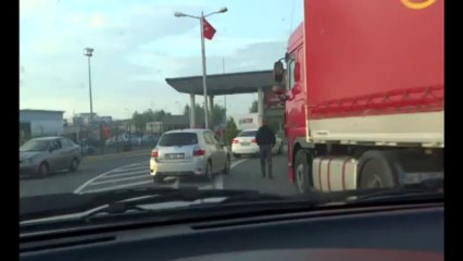 İPSALA SINIR KAPISI'NDA TIR KUYRUĞU