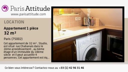 Appartement Studio à louer - Opéra, Paris - Ref. 6116