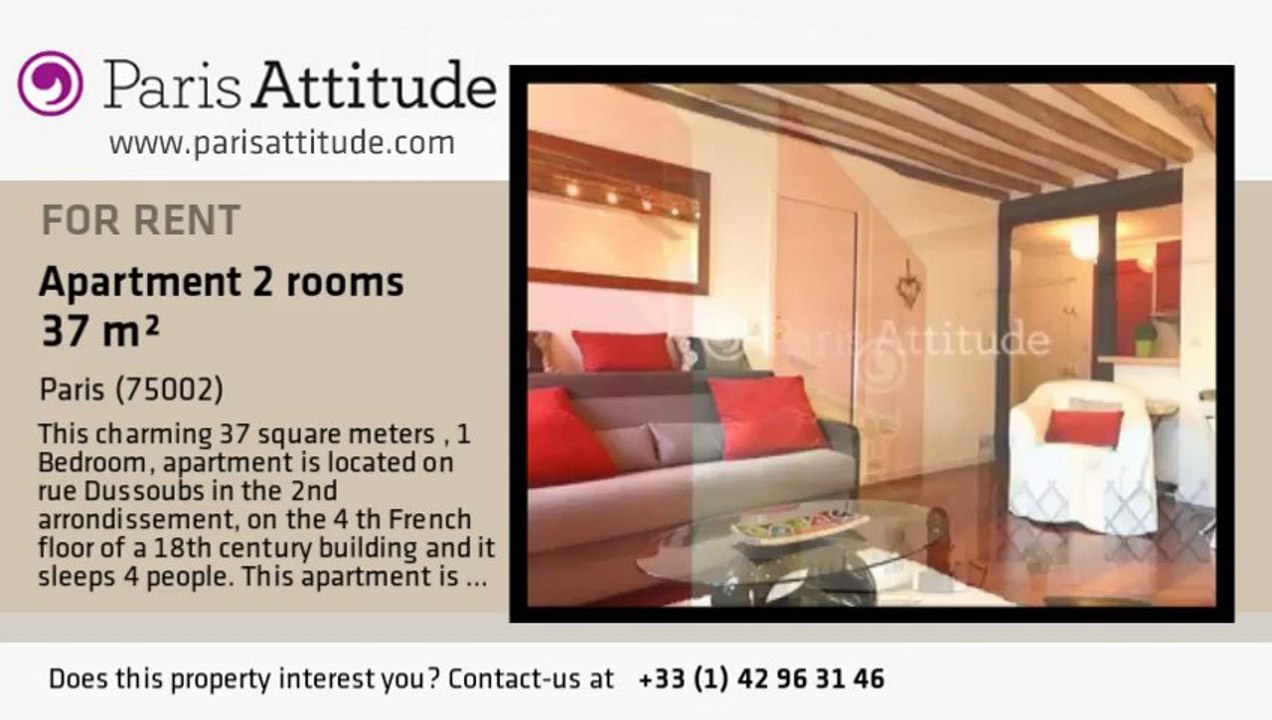 1 Bedroom Apartment for rent - Montorgueil, Paris - Ref. 8089