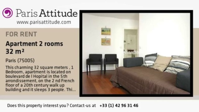 1 Bedroom Apartment for rent - Jardin des Plantes, Paris - Ref. 7384