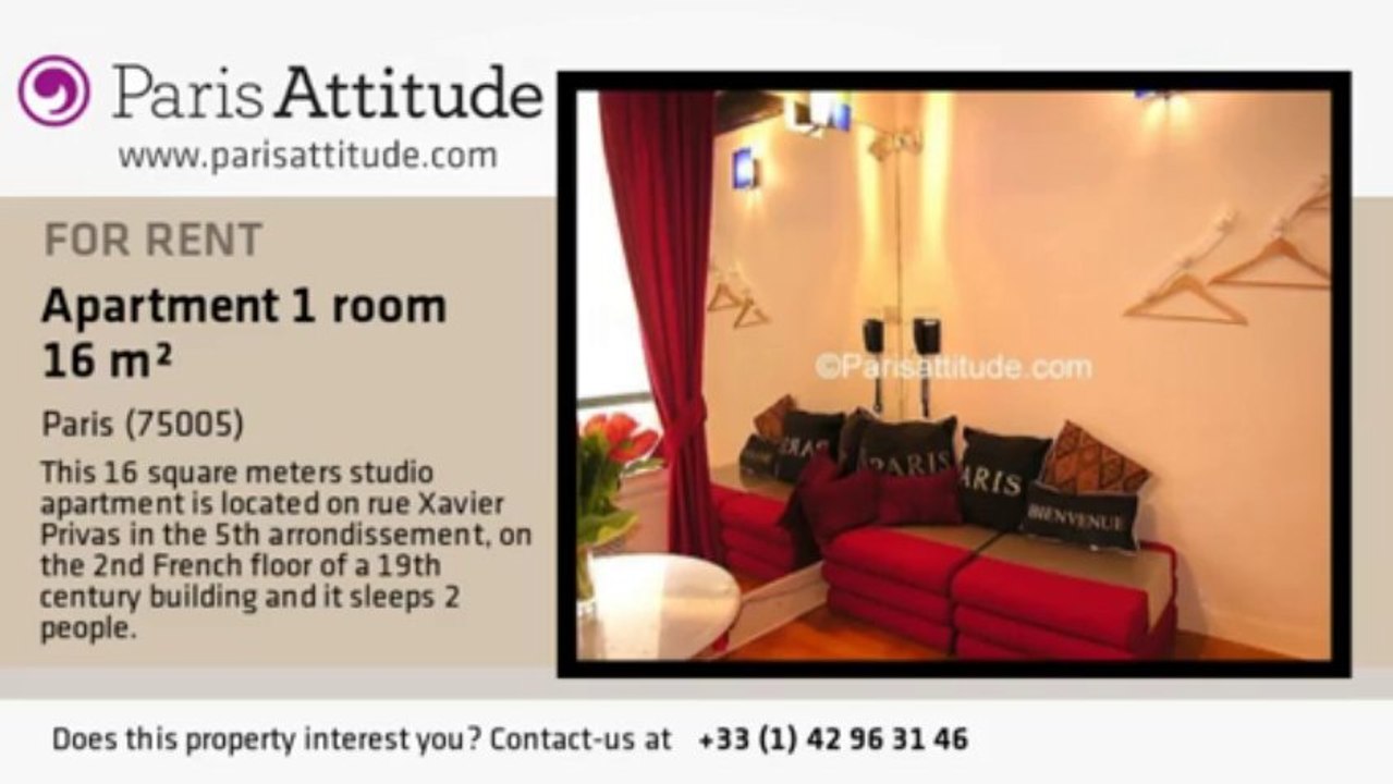 Studio Apartment for rent - Quartier Latin/St Michel, Paris - Ref. 1151