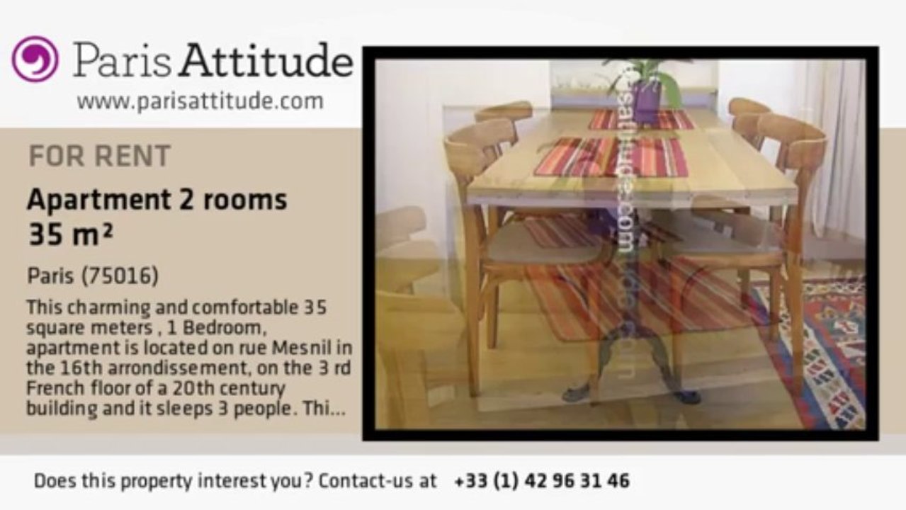 1 Bedroom Apartment for rent - Victor Hugo, Paris - Ref. 5710