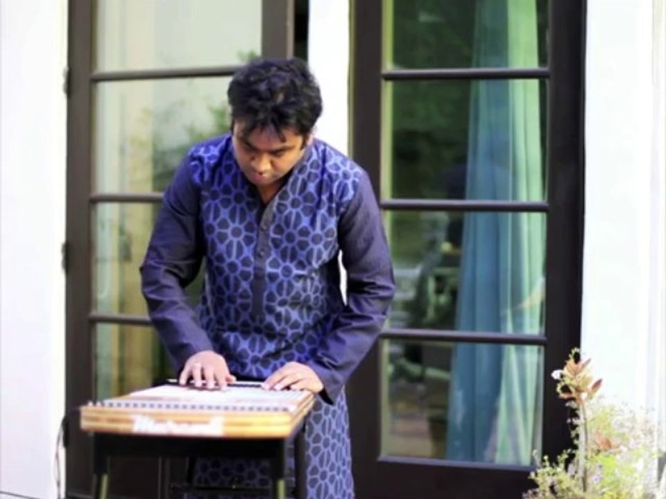A.R. Rahman playing the Harpejji