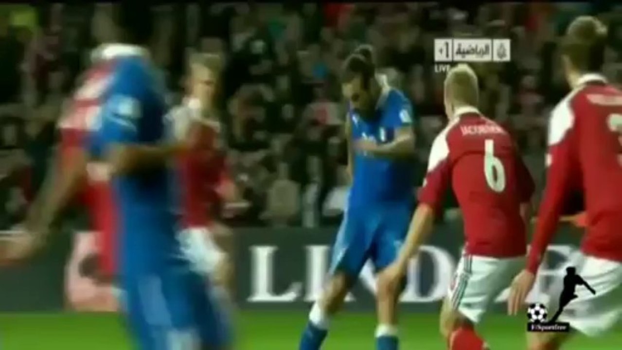 اهداف مباراة الدانمارك 2-2 إيطاليا 11_10_2013 - علي الكعبي‬ - YouTube