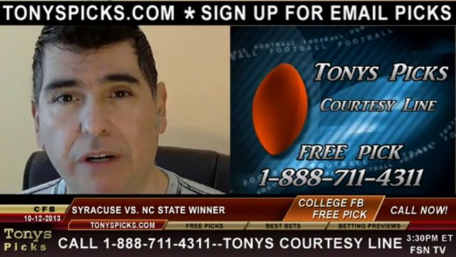 North Carolina St Wolfpack vs. Syracuse Orange Pick Prediction NCAA College Football Odds Preview 10-12-2013
