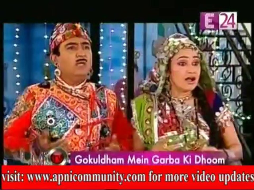 Taarak Mehta Ka 12 0ct2013 Set Par Garba Khelne Aaye Akshay