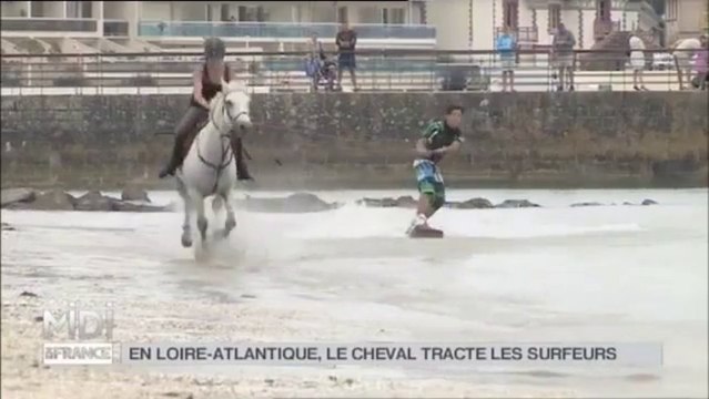 Horse Surfing - Harold Quinquis with Nathalie Simon et Laurent Boyer - La Baule - Midi en France