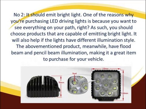 Features LED Driving Lights should have