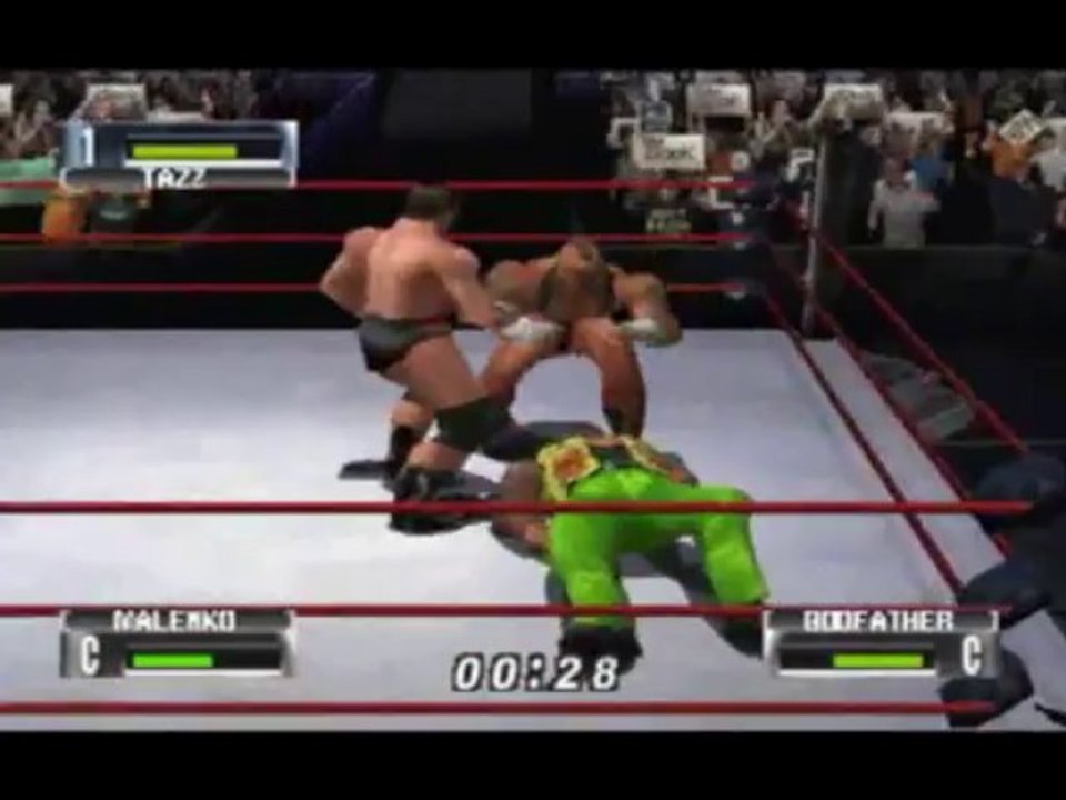 N64 - WWF No Mercy - Hardcore Title - Match 7 - Tazz vs Dean Malenko vs The Godfather