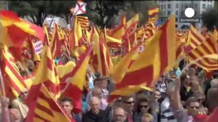 Spagna, manifestazione a Barcellona "per l'unità del paese"