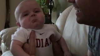 Baby's Funny Reaction To Daddy's Fake Cry - Funny Videos at Fully :)(: Silly