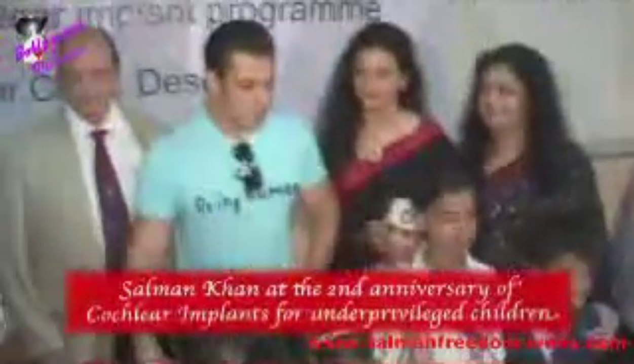 Salman Khan and Bandra MLA together at the 2nd anniversary of Cochlear Implants for