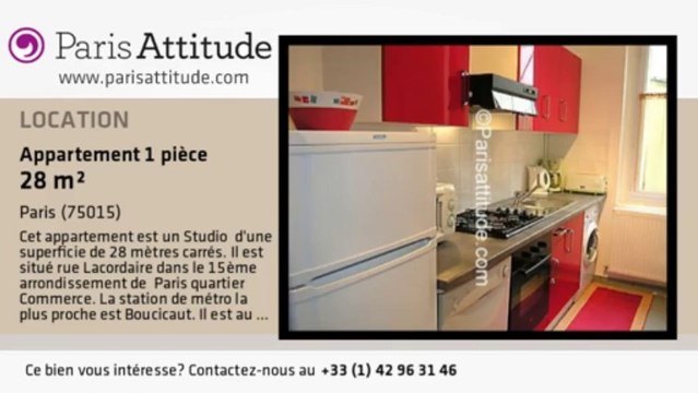 Appartement Studio à louer - Parc André Citroën, Paris - Ref. 4230