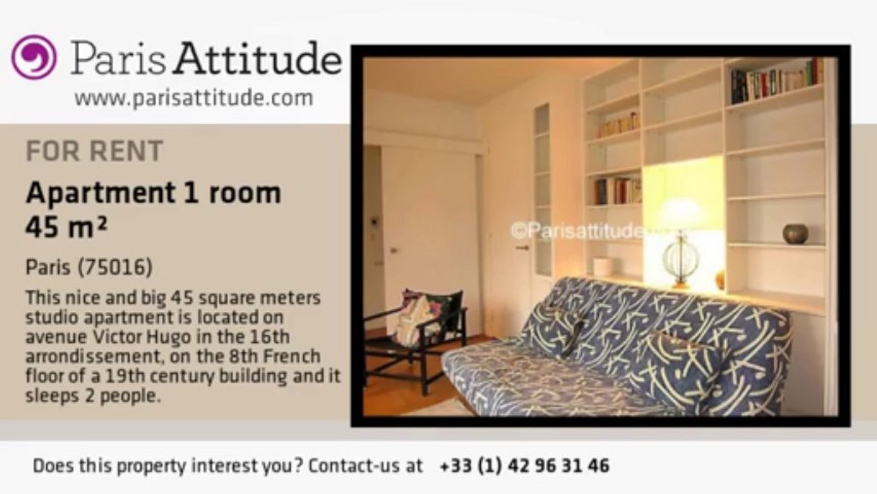 Studio Apartment for rent - Victor Hugo, Paris - Ref. 1114