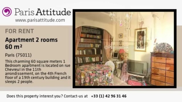 1 Bedroom Apartment for rent - Nation, Paris - Ref. 198