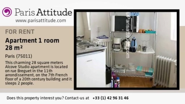 Alcove Studio Apartment for rent - Bastille, Paris - Ref. 2613