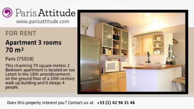 2 Bedroom Triplex for rent - Jules Joffrin - Mairie du 18ème, Paris - Ref. 3987