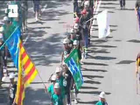 Spanish coal miners finish 400 km march to Madrid