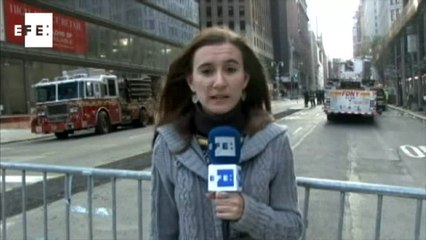 Informe a cámara En N York aún quedan vestigios de Sandy con la grúa suspendida en el aire