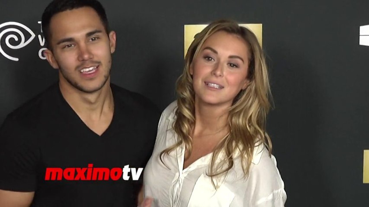 Alexa Vega and Carlos Pena The Walking Dead 4th Season PREMIERE
