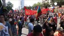 Marcha por los derechos de los indígenas en Santiago de...