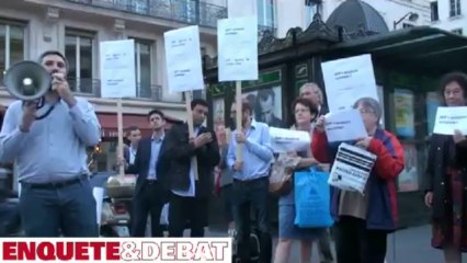Manifestation du collectif de droite Contre-Attaque devant l'AFP