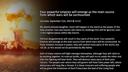 September 21th, 2013 - Four powerful empires will emerge as the main source