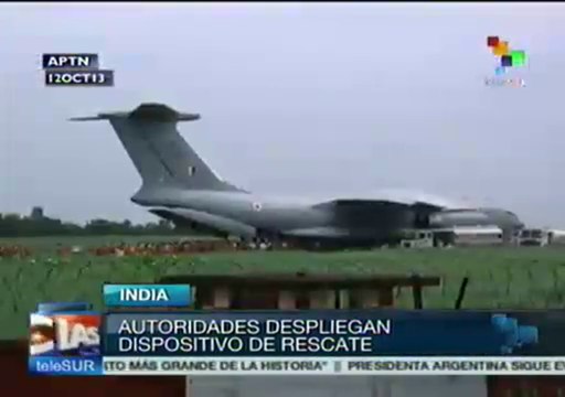 Medio millón de evacuados por llegada de tifón Phailin