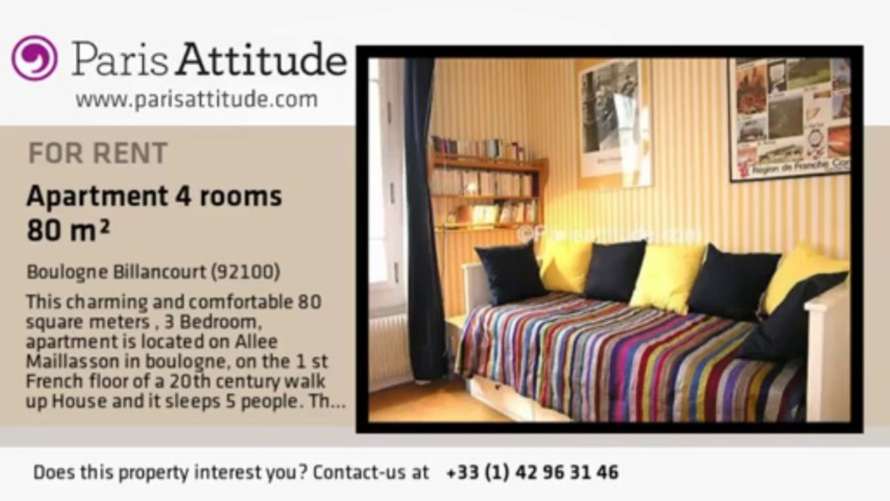 3 Bedroom Apartment for rent - Boulogne Billancourt, Boulogne Billancourt - Ref. 5896