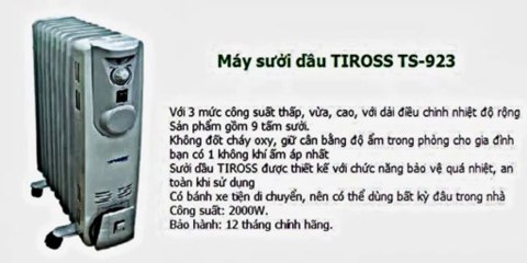 Máy sưởi dầu Tiross TS-923