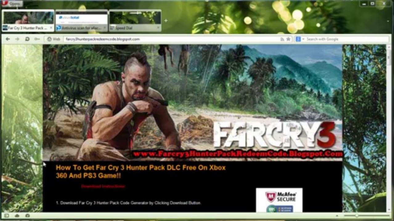 Far Cry 3 Hunter Pack DLC Redeem COdes Generator Xbox 360 / PS3 - video  Dailymotion
