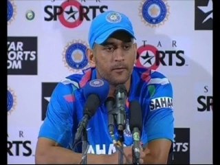Dhoni talks to media after losing to Australia in 1st ODI