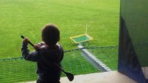 Three-Year-Old Golfer Makes Driver Trick Shot