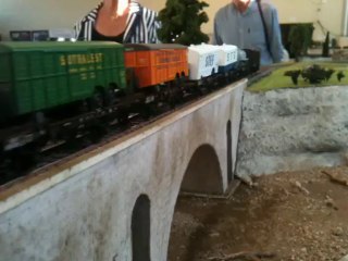 A1A A1A 68020 Roco Dcc Sound sur réseau romdan tractant un long convoi(29 wagons).