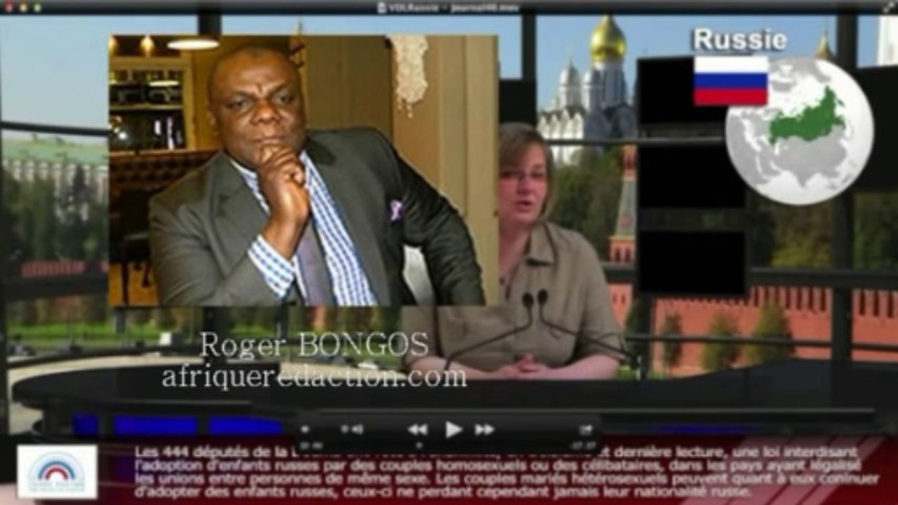 ROGER BONGOS EN DIRECT TV RUSSIE IMMIGRATION, LE DRAME DE  LAMPEDUSA, GUERRES EN AFRIQUE