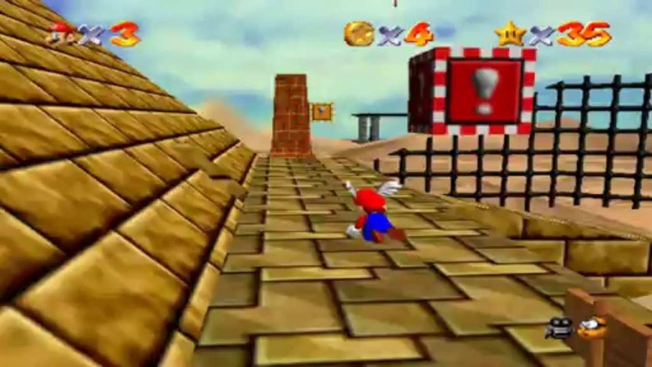 Super Mario 64 - Sables trop mouvants - Etoile 2 : Au sommet de la pyramide