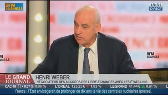 Henri Weber, négociateur des accords des libre-échanges avec les États-Unis, dans Le Grand Journal - 14/10 4/4