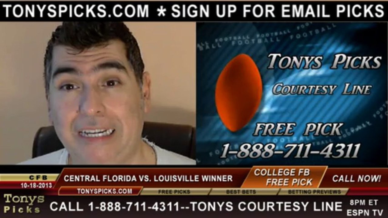 Louisville Cardinals vs. Central Florida Knights Pick Prediction NCAA College Football Odds Preview 10-18-2013