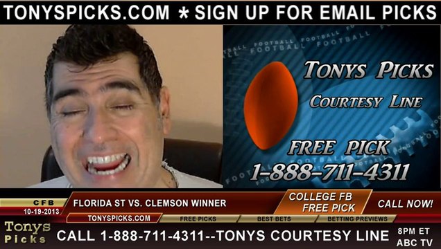 Clemson Tigers vs. Florida St Seminoles Pick Prediction NCAA College Football Odds Preview 10-19-2013
