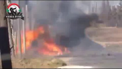 Suriye’nin İdlib eyaleti Taftanaz bölgesinde teröristlere ait bir depo uçuruldu.. islamidavet.com