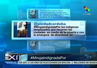 Apoyo en twitter a campesinos colombianos