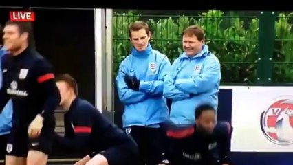 Wilshere  mientras entrenaba