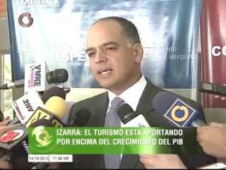 Izarra: "El sector turístico del país ha aumentado en 3,3%"