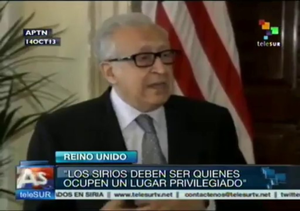 Siria debe protagonizar cumbre en Ginebra: Lakhdar Brahimi